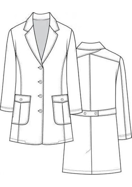 Grey’s Anatomy Grc951 Tricia 34" Doktor Beyaz Önlük