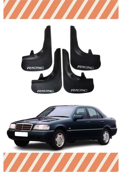 Mercedes C Racing Yazılı 4'lü Tozluk Çamurluk Paçalık