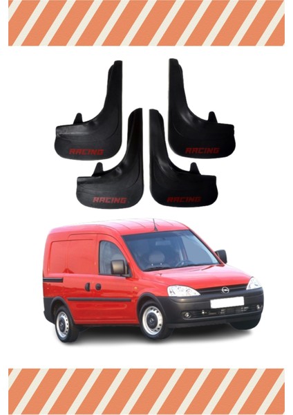 Opel Combo 2001-2012 Racing Yazılı 4'lü Tozluk Çamurluk Paçalık