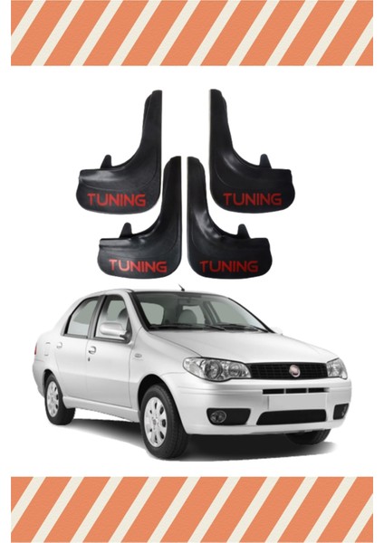 Fiat Albea-1 Tunıng Yazılı 4'lü Tozluk Çamurluk Paçalık