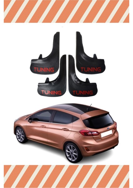 Ford Fiesta 2018 ve Sonrası Tunıng Yazılı 4'lütozluk Çamurluk Paçalık
