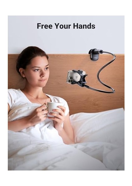 Flexible Esnek Yatak Masa Telefon Tutucu Siyah 90 cm fiyatları