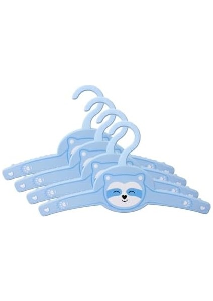 Sevimli Mavi Ayıcık 4&apos;lü Plastik Çocuk ve Bebek Askısı, Bebek Askı Seti, Çocuk Askı Seti fiyatları