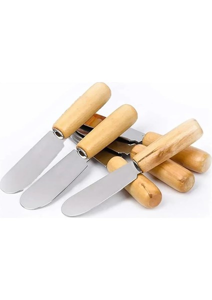 Terayağ Bal Çikolata Bıçağı, 6 Lı Ahşap Saplı Kahvaltı Spatulası