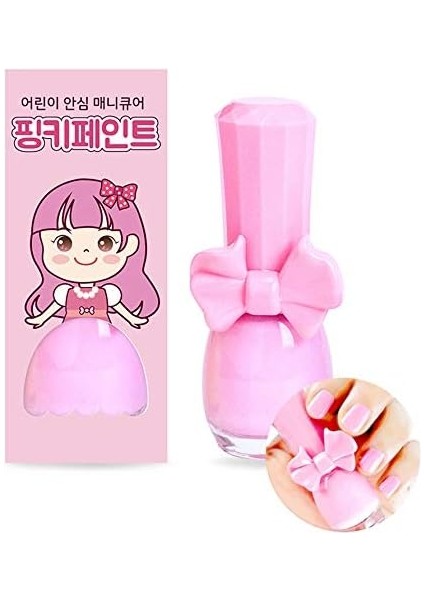 Pinky Cosmetic I&apos;m Pinky Kids Nail Paint Strawberry Milk Çocuklar Için Soyulabilir Oje