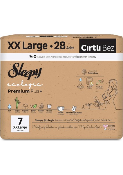 Sleepy Ecologic Premium Plus Efsane Paket Bebek Bezi 7 Numara Xxlarge 112 Adet modelleri