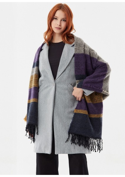 Kadın Renkli Omuz Şal Saçaklı 70*200CM Standart fırsatları