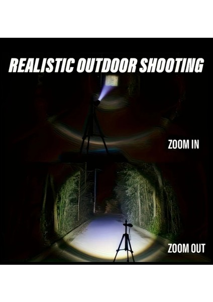 LED El Feneri 3 Aydınlatma Modu Teleskobik Aydınlatma USB Typec Şarj