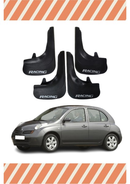 Nissan Micra Racing Yazılı 4'lü Tozluk Çamurluk Paçalık