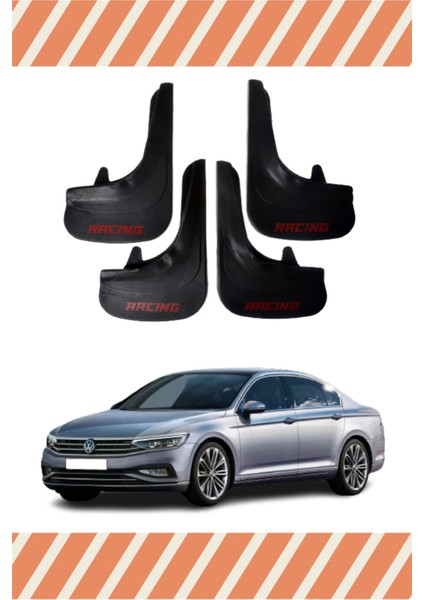 Volswagen Passat Racing Yazılı 4'lü Tozluk Çamurluk Paçalık