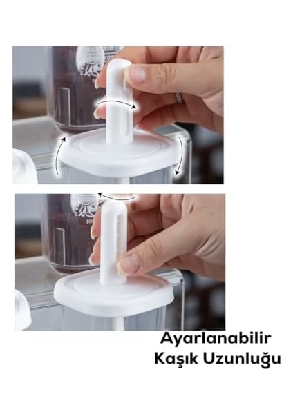 1103 14LÜ Kaydırmalı Kaşıklı Sızdırmaz Kapaklı Etiketli Yağdanlıklı Seti-Saklama Kabı Beyaz modelleri