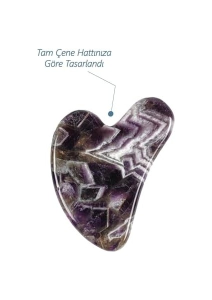 Seay Ametist Kalp Guasha Yüz Masaj Taşı Gençleştirici Premium Doğaltaş Yüz Masaj Aleti modelleri