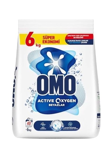 Omo Active Oxygen Beyazlar Toz Deterjanı 6 kg