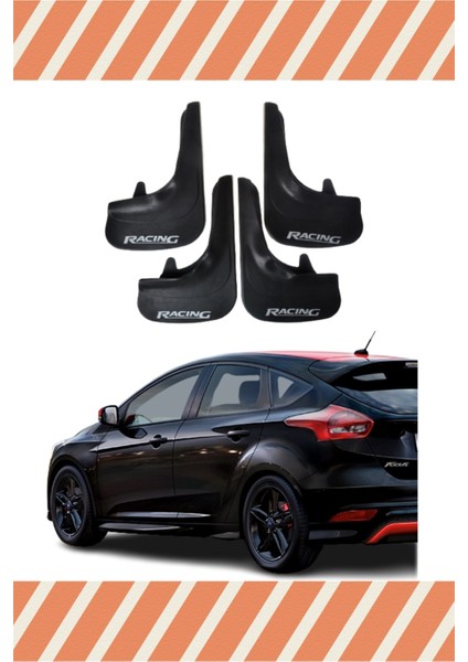 Ford Focus 4 Hb 2015-2018 Racing Yazılı 4'lü Tozluk Çamurluk Paçalık