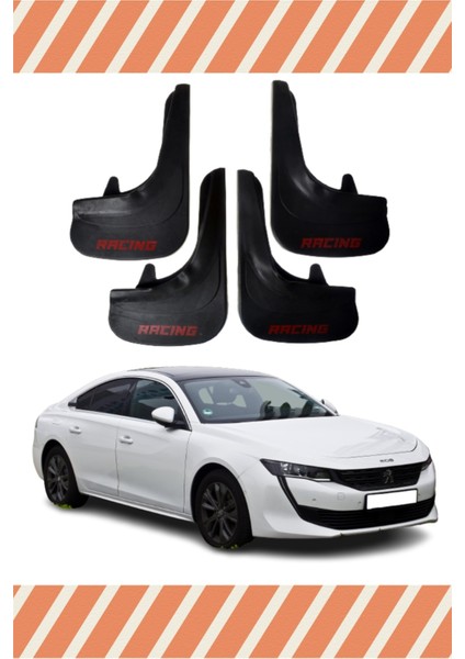 Peugeot 508 Racing Yazılı 4'lü Tozluk Çamurluk Paçalık