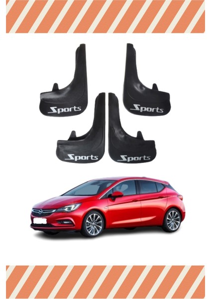 Opel Asrta K Hb 2015-2020 Sports Yazılı 4'lü Tozluk Çamurluk Paçalık