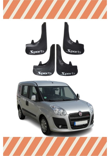 Fiat Doblo 2000-2010 Sports Yazılı 4'lü Tozluk Çamurluk Paçalık