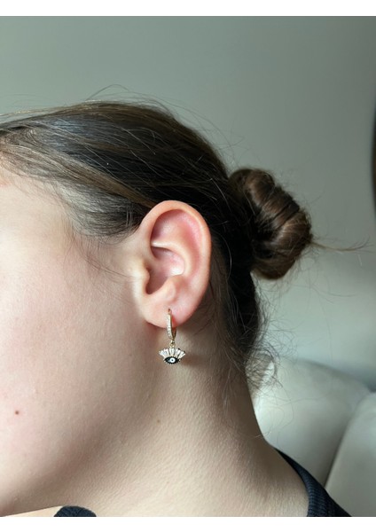 Zirkon Taşlı Halka Göz Küpe fiyatları