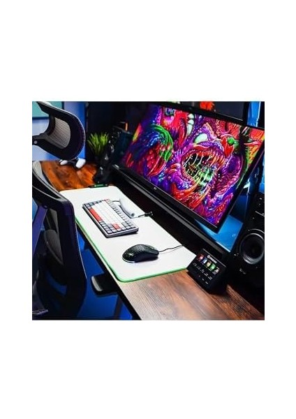 Rgb Mouse Pad 80X30 Cm, 4 mm Kalınlık, Parlak Su Geçirmez Yüzey, Oyuncu Gaming Xxl Mausepad, 14 Farklı Renk Modu (Parlak Beyaz) fiyatları