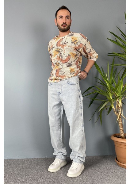 Regular Kalıp Buz Mavisi Tasarım Jean - Kot Pantolon modelleri