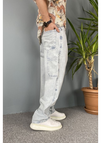 Regular Kalıp Buz Mavisi Tasarım Jean - Kot Pantolon indirimleri