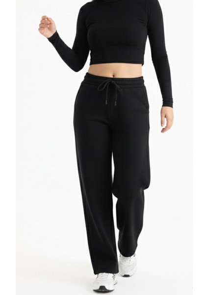 Kadın Kışlık 3 Iplik Içi Polarlı Baggy Eşofman Altı