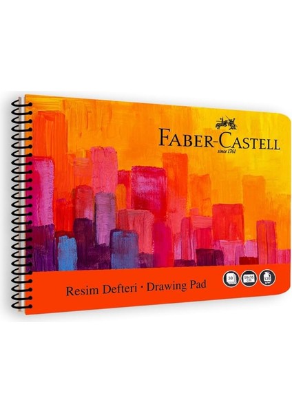 Resim Defteri, 35X50 Cm, 30 Yaprak, Sert Karton Kapak, Spiral Cilt, 120G Kaliteli Kağıt, Perforajlı Sayfalar, Teknikleri Sayfası