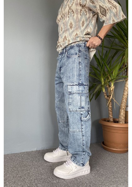 Kargo Cepli Mavi Jean - Kot Pantolon indirimleri