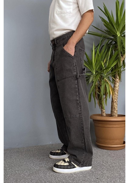 Baggy Kalıp Tasarım Antrasit Jean - Kot Pantolon modelleri