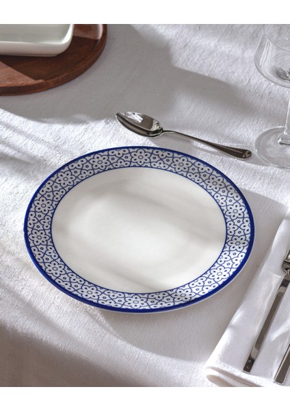 Rêve Bleu Chantal Servis Tabağı - Mavi/beyaz - 25 cm