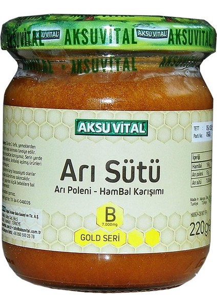Aksu Vital B Vitaminli Ham Bal Polen Karışımı Çocuk Arı Sütü 7.000 Mg