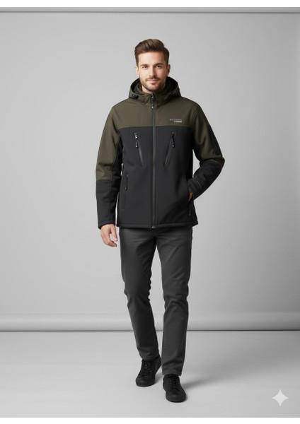 Taktikal Cargocep Kargocep Outdoor Içipolar Sıvı ve Rüzgar Geçirmez Kapüşonu Çıkabilen Softjel Mont