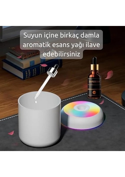 Figiza 300 ml Ultrasonik Hava Nemlendirici ve Aroma Difüzörü – Işıklı Buhar Makinesi, Sessiz, LED Renkli Aydınlatma, Oda, Araç ve Ofis Kullanımı Için modelleri