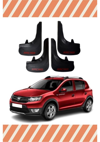 Dacia Stepway 2013 Racing Yazılı 4'lü Tozluk Çamurluk Paçalık