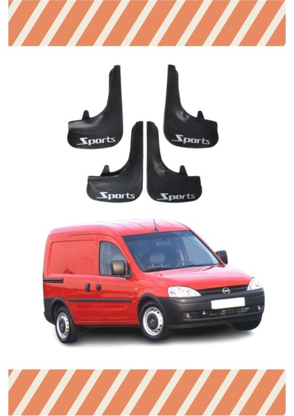 Opel Combo 2001-2013 Sports Yazılı 4'lü Tozluk Çamurluk Paçalık