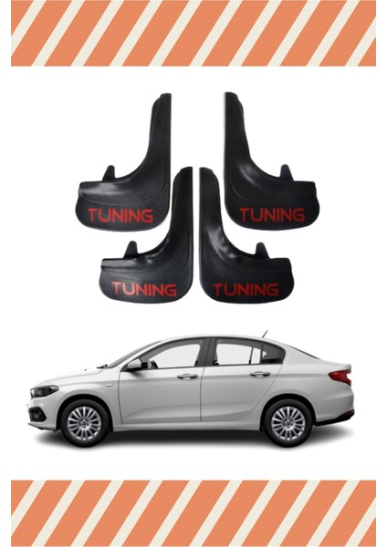 Fiat Egea Sd Tüm Kasalar Tunıng Yazılı 4'lü Tozluk Çamurluk Paçalık