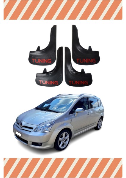 Toyota Verso 2004-2009 Tunıng Yazılı 4'lü Tozluk Çamurluk Paçalık