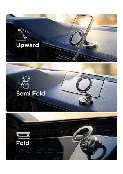 16/16 Pro Max Araç Montajı, [tüm Metal ve 360° Ayarlama] N55 Güçlü Araba Için Manyetik Telefon Tutucu, 16 15 14 13 12 ve Kılıf ve Tüm Telefonlar Için modelleri