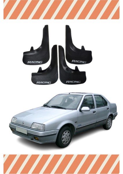 Renault R 19 Racing Yazılı 4'lü Tozluk Çamurluk Paçalık