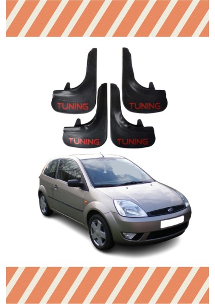 Ford Fiesta 2002-2009 Tunıng Yazılı 4'lü Tozluk Çamurluk Paçalık