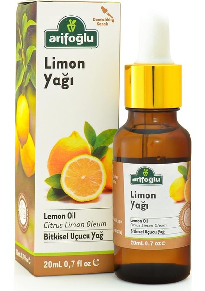 Arifoğlu Limon Yağı, Saf ve Doğal Limon Özlerinden Elde Edilmiştir. 20ML&APOS;LIK Şişesiyle, Ferahlatıcı ve Canlı Bir Aroma Sunar. Cildinize Tazelik ve Enerji Katar. fiyatları