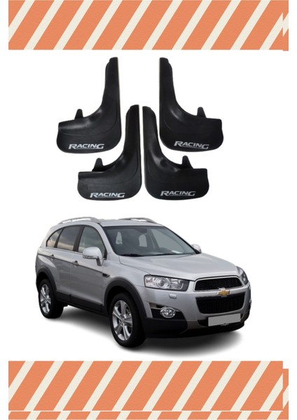 Chevrolet Captiva Racing Yazılı 4'lü Tozluk Çamurluk Paçalık