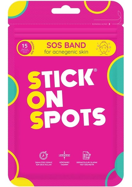 Stıck On Spots Sos Band Sivilce/akne Bandı 15 Parça fiyatları