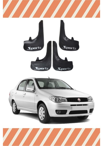 Fiat Albea-1 Sports Yazılı 4'lü Tozluk Çamurluk Paçalık