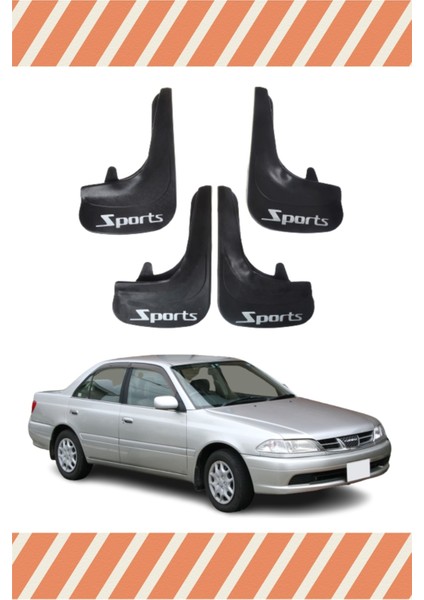 Toyota Carina Sports Yazılı 4'lü Tozluk Çamurluk Paçalık