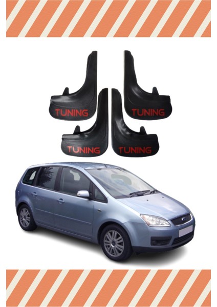 Ford C Max Tunıng Yazılı 4'lü Tozluk Çamurluk Paçalık