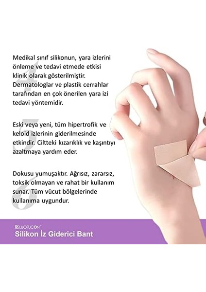 Luofucon Optisil Soft Silikon Bant Yara Yanık Estetik Sezaryen Ben Aldırma Akne Dikiş Izi Giderici modelleri