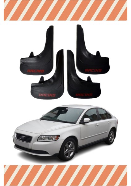 Volvo S 40 Racing Yazılı 4'lü Tozluk Çamurluk Paçalık
