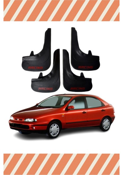 Fiat Brava Tüm Kasalar Racing Yazılı 4'lü Tozluk Çamurluk Paçalık