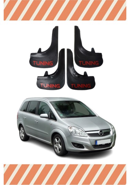 Opel Zafira Tunıng Yazılı 4'lü Tozluk Çamurluk Paçalık